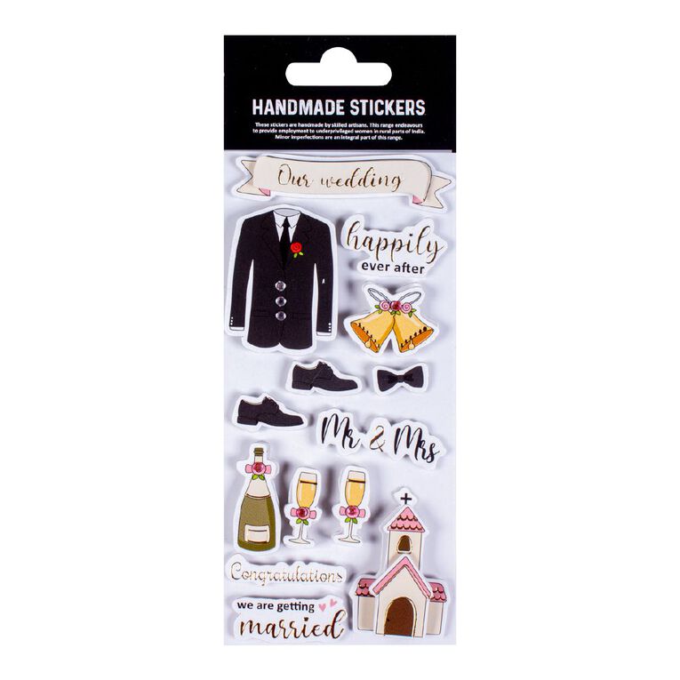 3D Glitter Handmade Embellishment- Tie The Knot 14Pc Little Birdie, , hi-res