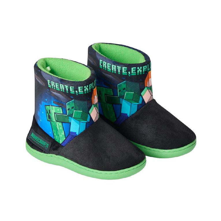 Minecraft Senior Kids' Slipper Boots, Black, hi-res