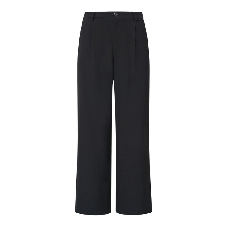 H&H Women's Straight Leg Tailored Pants, Black, hi-res