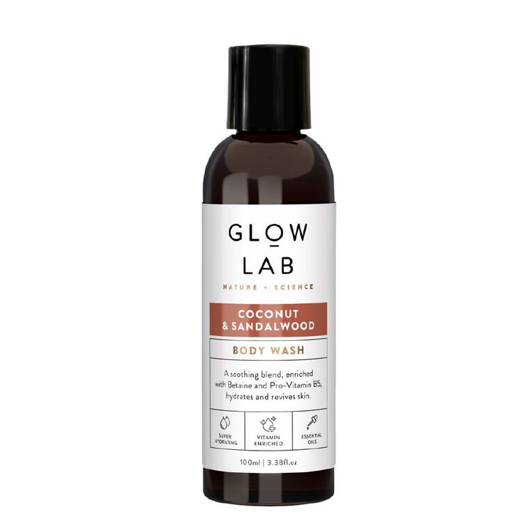 Glow Lab Mini Bodywash Coconut and Sandalwood, , hi-res