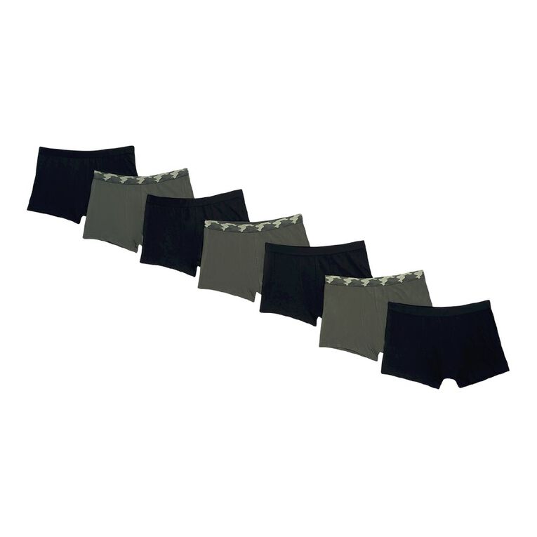 H&H Men's Trunks 7 Pack, Khaki Black, hi-res