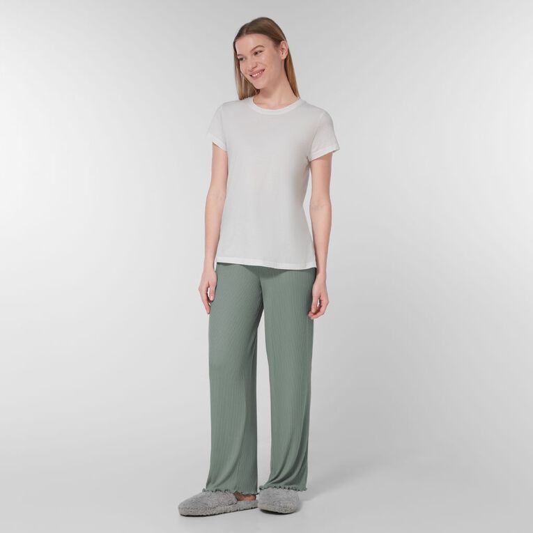 H&H Women's Soft Touch Wideleg Pyjama Pants, Blue Light, hi-res