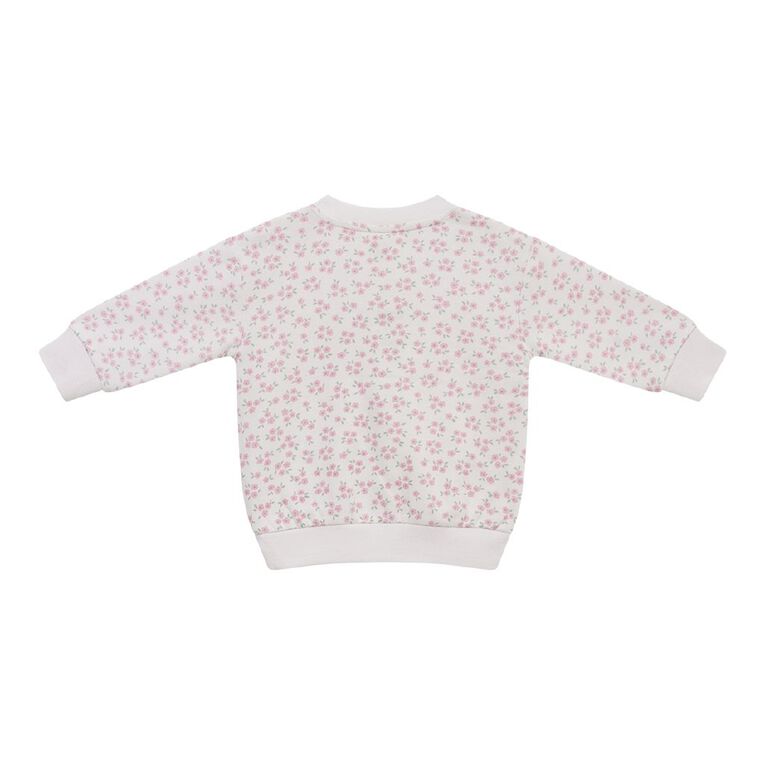 Young Original Babies' Print Crew Sweatshirt, White DITSY, hi-res