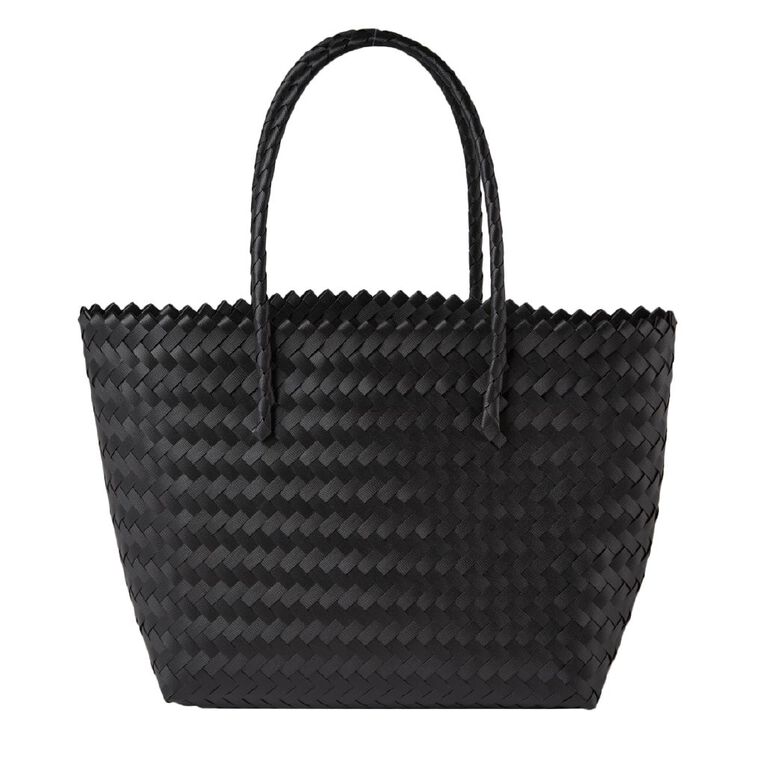 H&H Woven Tote Bag, Black, hi-res