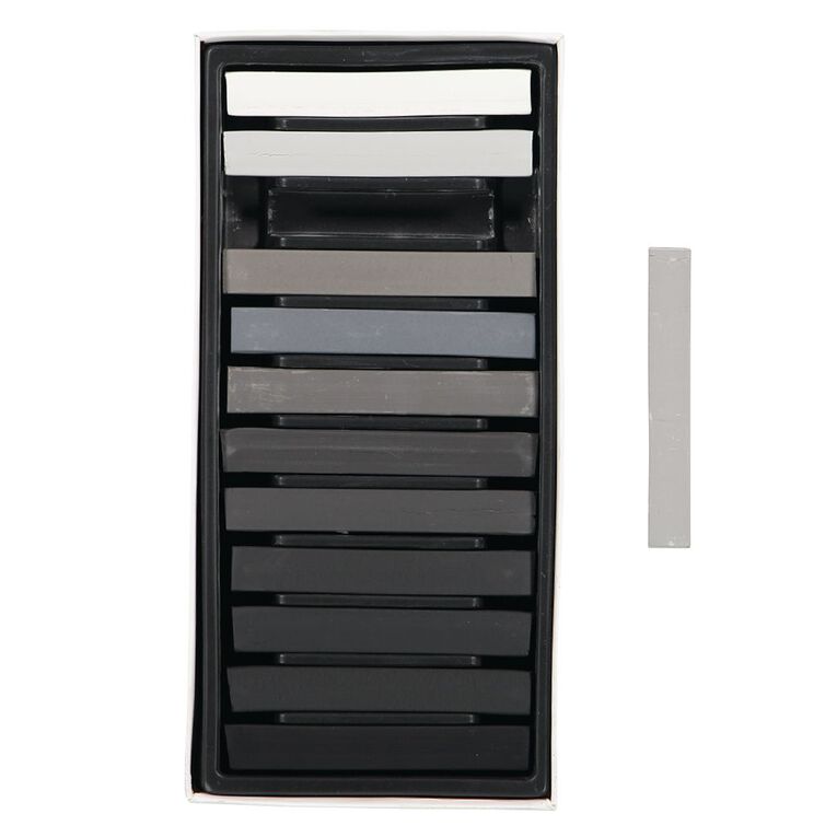 Reeves Soft Pastels Grey 12 Pack Grey Mid, , hi-res