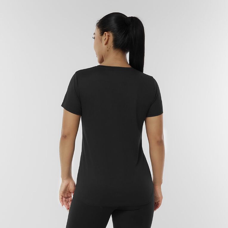 Active Intent Women's Cooldry Crew Neck Tee, Black, hi-res