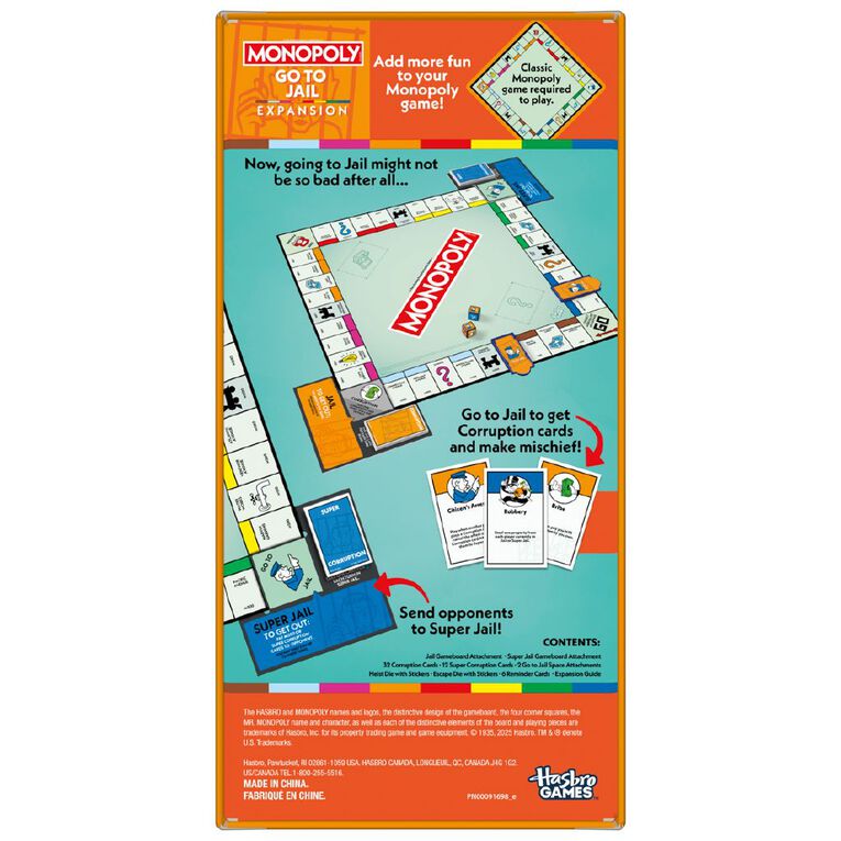 Hasbro Monopoly Expansion Go To Jail Game, , hi-res