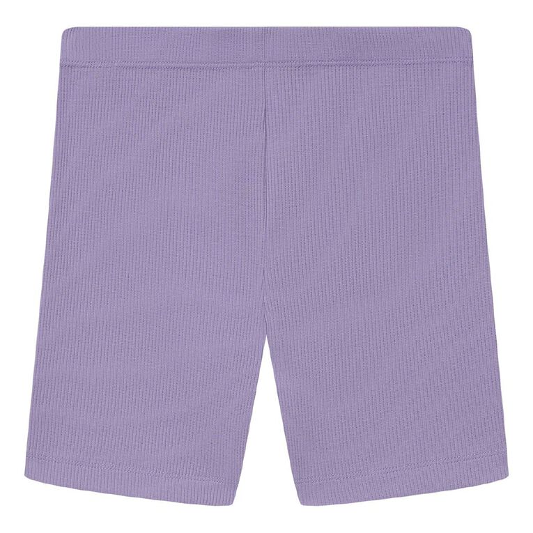 Young Original Plain Rib Bike Shorts, Purple Mid, hi-res