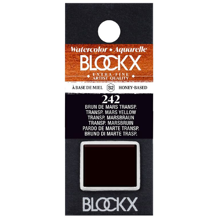 BLOCKX Watercolour Half Pan S2 242 Transparent Mars Brown Brown, , hi-res