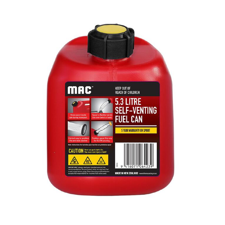 Self-Venting Fuel Can 5.3L Red, , hi-res