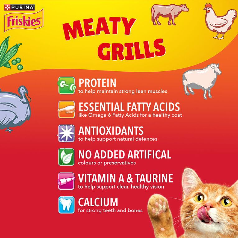 Friskies Meaty Grills Dry Cat Food 1.4kg, , hi-res