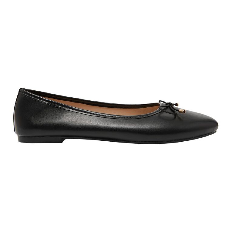 H&H Women's Minimalist Bow Ballet, Black, hi-res