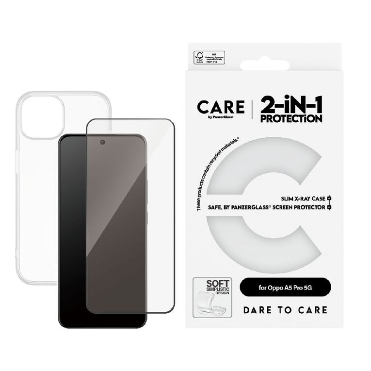 PanzerGlass CARE 2-in-1 Screen Protection Bundle For Oppo A5 Pro 5G, , hi-res