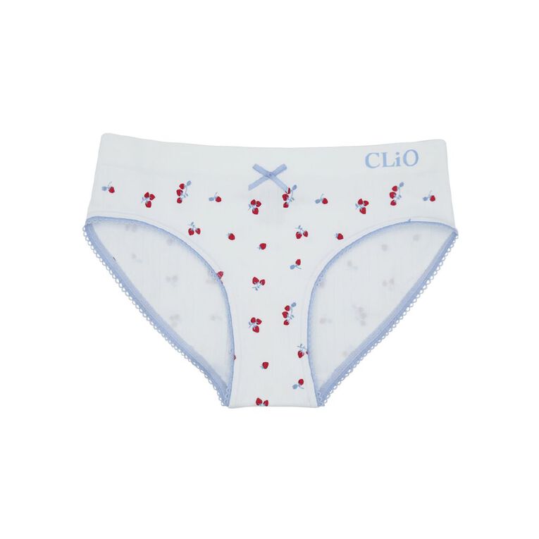 Clio Teen Strawberry Seamfree Bikini Briefs 2 Pack, Blue Light, hi-res