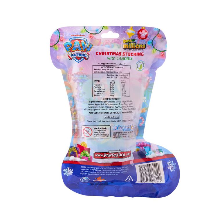 Paw Patrol Christmas Stocking with Candy Toys and Sticker 70g, , hi-res