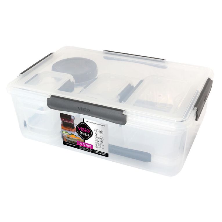 Visto Fresh Storage Container With Charcoal Clips 10 Pack, , hi-res