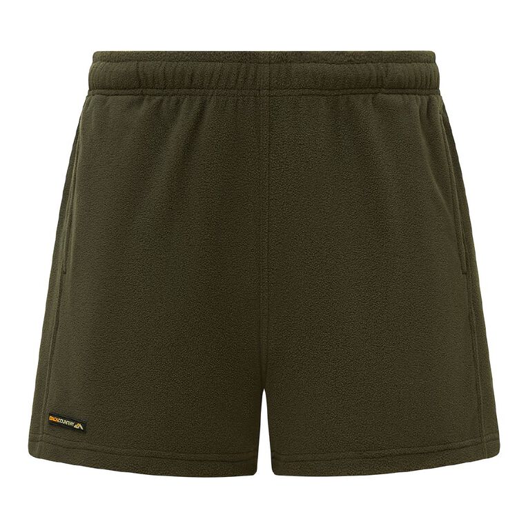 Back Country Adults' Microfleece Shorts, Green Dark, hi-res