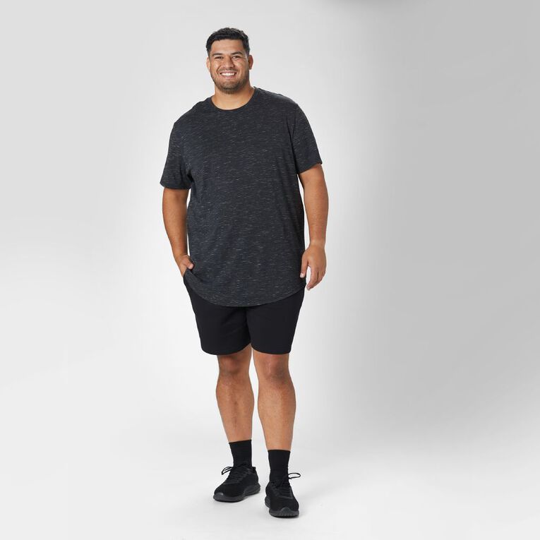Garage Men's Crew Neck Short Sleeve Space Dye Tee, Black/White, hi-res