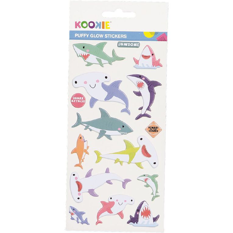 Kookie Sticker Sheet Puffy Glow in the Dark Assorted, , hi-res
