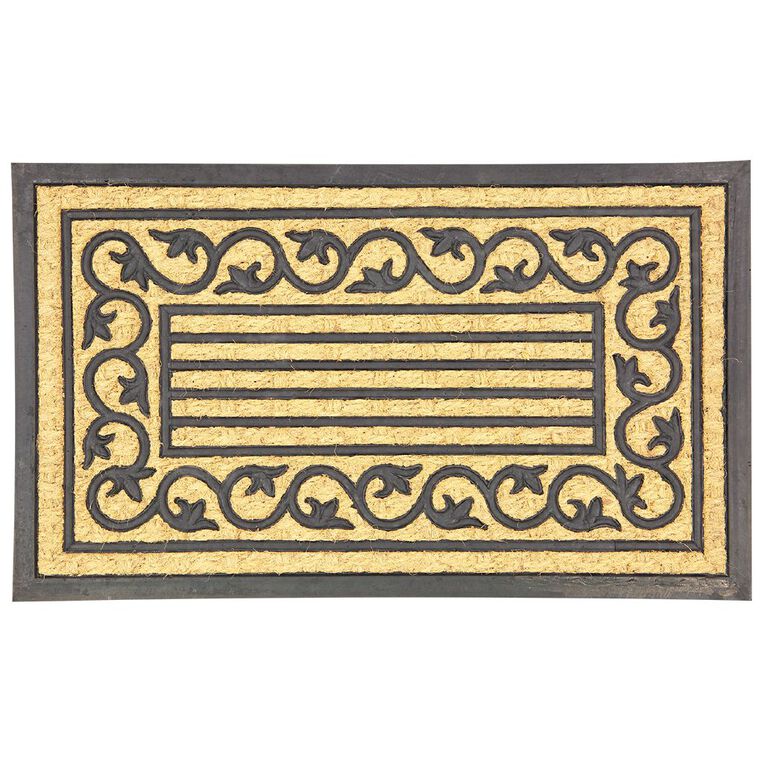 Living & Co Coir Vine Door Mat Natural 45cm x 75cm, Natural, hi-res