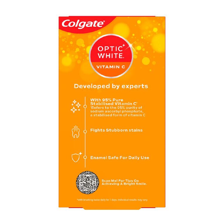 Colgate Optic White Vitamin C Toothpaste 100g, , hi-res