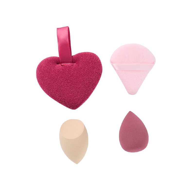 Poppi Beauty Blender and Powder Puff Set Burgundy, , hi-res