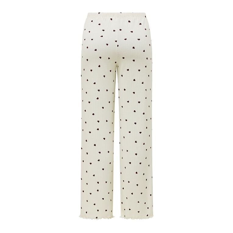 H&H Women's Pointelle Pyjama Pants, Red Mid, hi-res