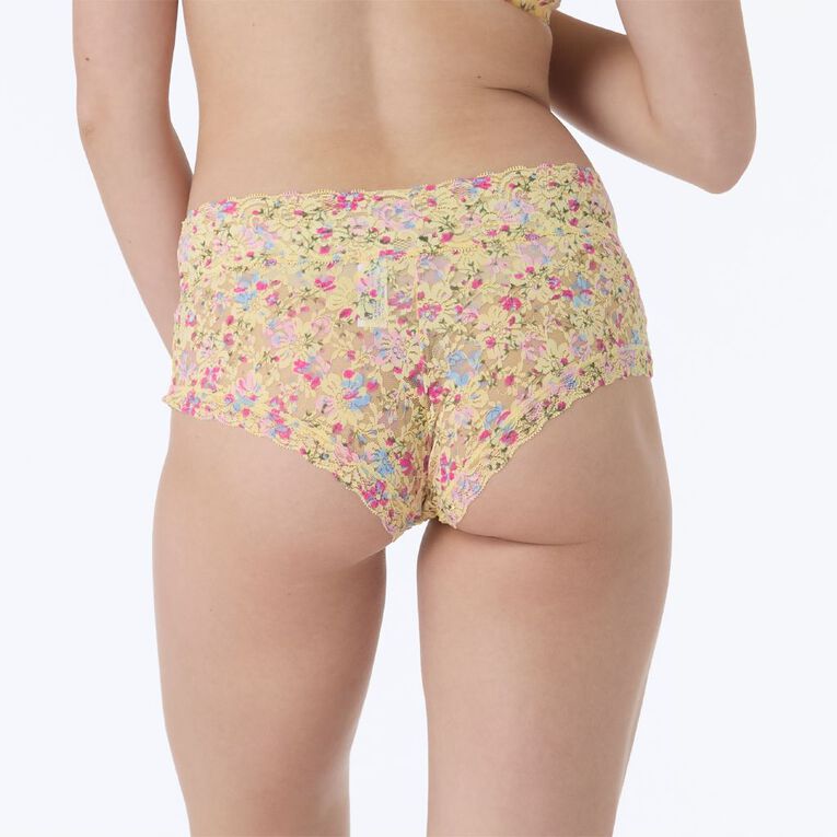 H&H Women's Poppy Lace Boyleg Briefs, Yellow Mid, hi-res