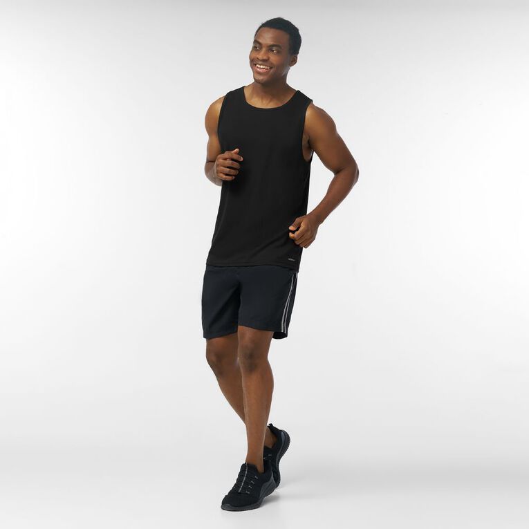 Active Intent Men's Cooldry Singlet, Black, hi-res