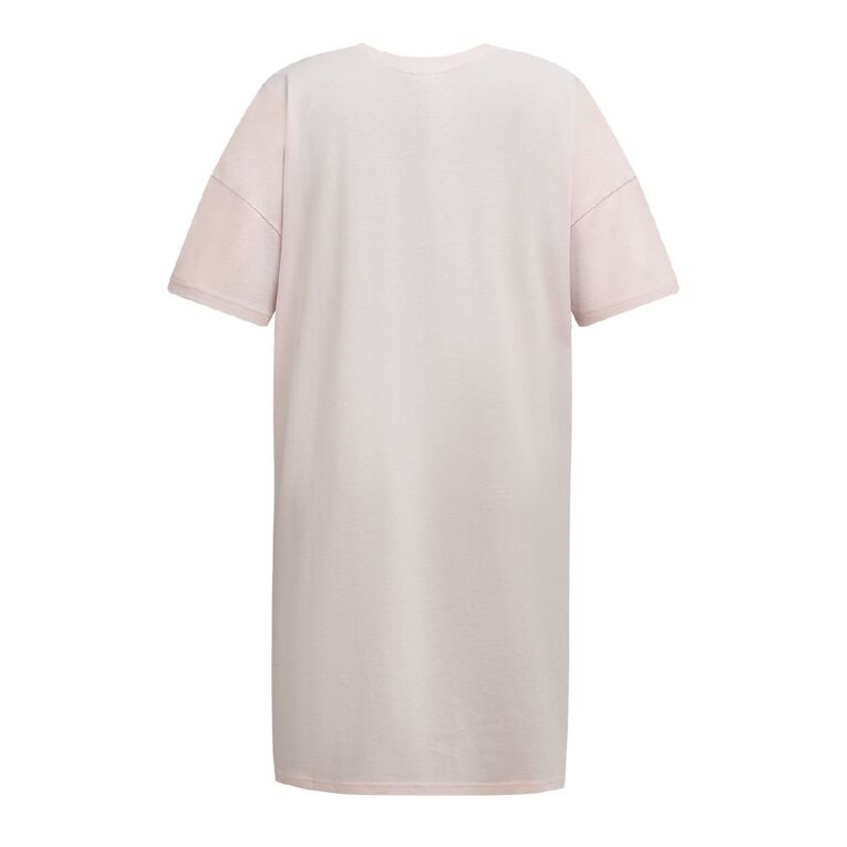H&H Women's Boxy Tee Nightie, Pink Light, hi-res