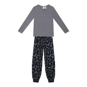 H&H Boys' Waffle and Flanelette Pyjama Set