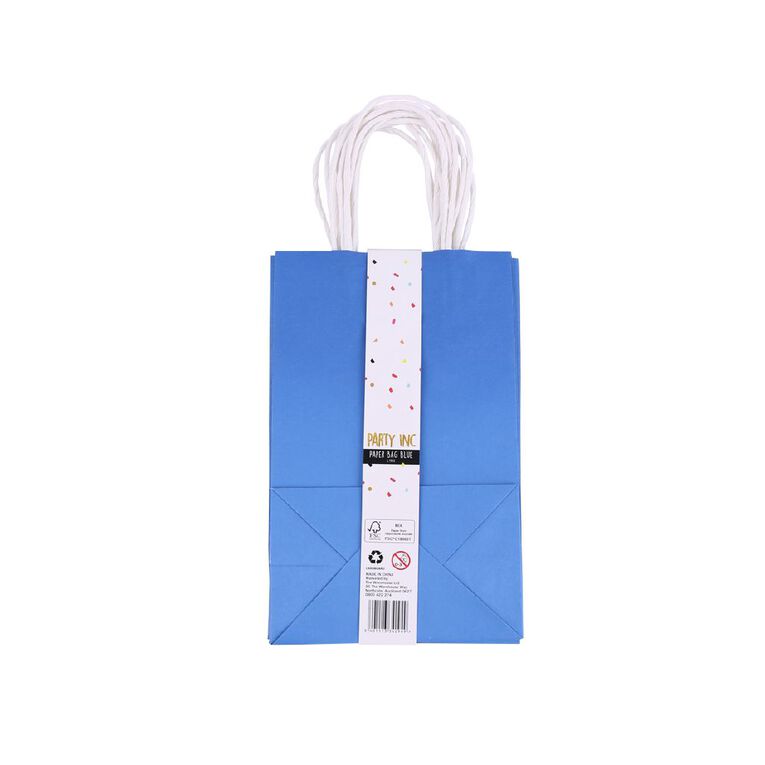 Party Inc Paper Bag Blue 6 Pack, , hi-res
