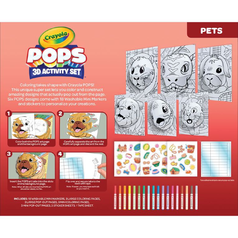 Crayola Pops 3d Activity Super Set - Pets, , hi-res
