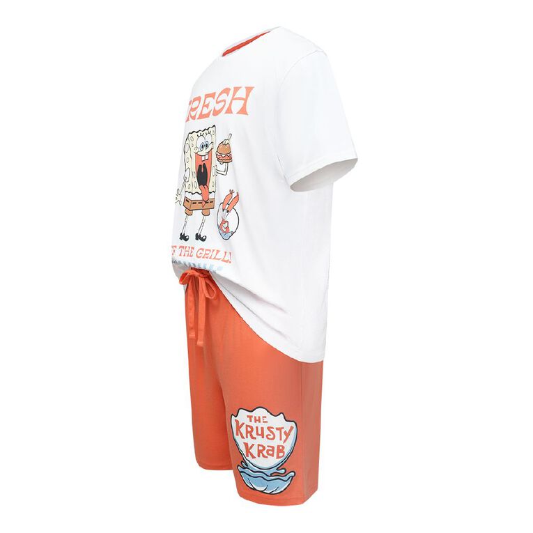 SpongeBob Tee and Shorts Pyjama Set, White, hi-res