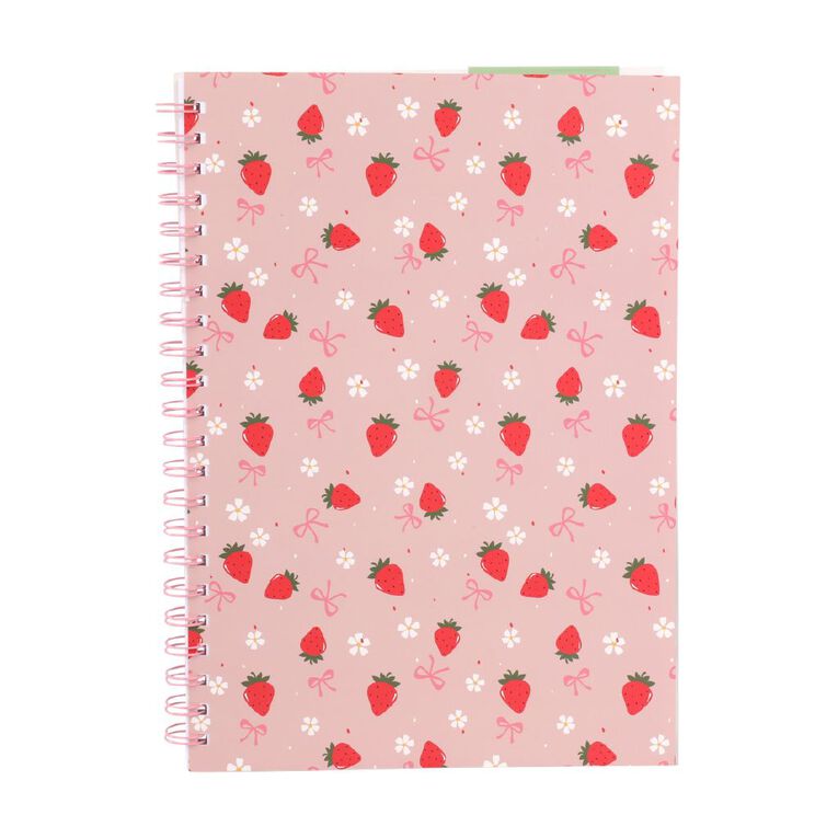 Uniti Kids Country Calling Spiral Strawberry A4 Notebook, , hi-res