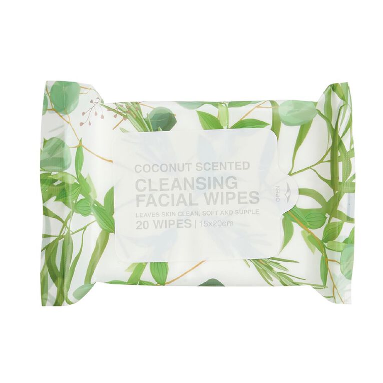 Cleansing Coconut Face Wipes 20 Pack Assorted 20 Pack, , hi-res