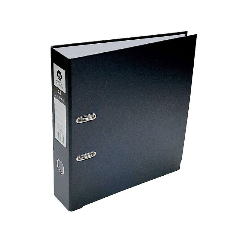 WS Lever Arch Black A4, , hi-res