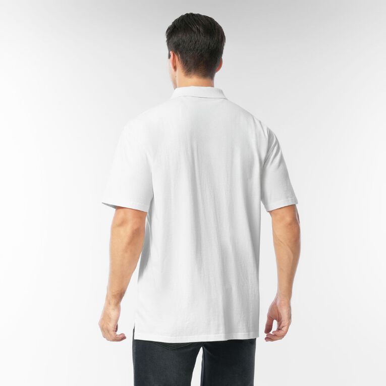 H&H Men's Relaxed Fit Polo, Cream, hi-res