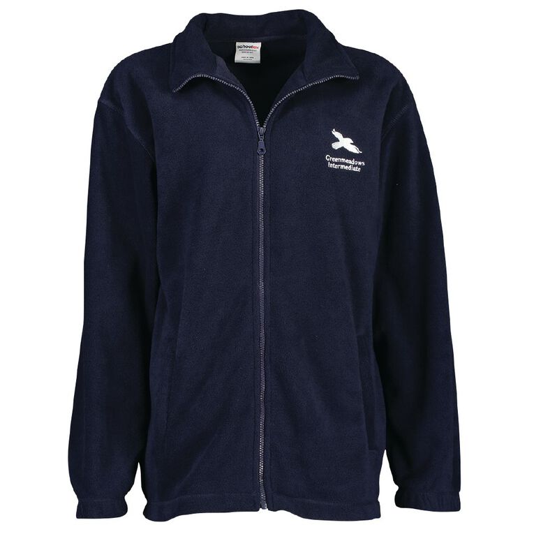 Schooltex Greenmeadows Intermediate Polar Fleece Jacket with Embroidery, Navy, hi-res