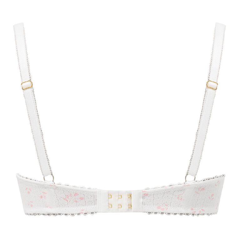 H&H Women's Pointelle Contour Bra, White, hi-res