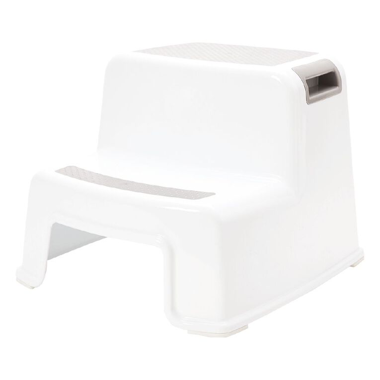 Babywise 2 Level Step Stool Grey/White, , hi-res