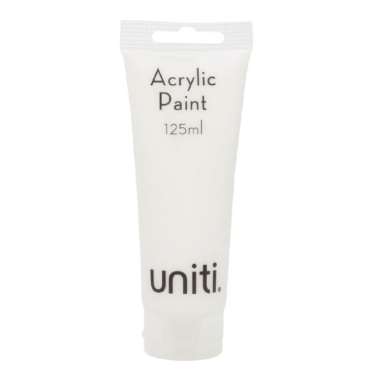 Uniti Acrylic Paint Tube White 125ml, , hi-res