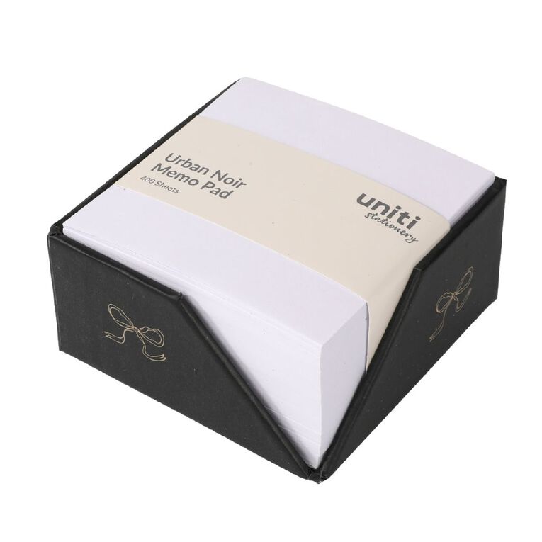 Uniti Stationery Urban Noir Black Square Memo Pad, , hi-res