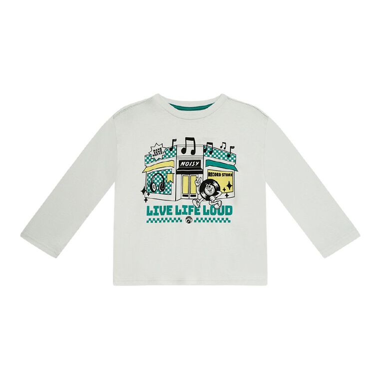 Young Original Long Sleeve Printed Tee, Blue Light, hi-res