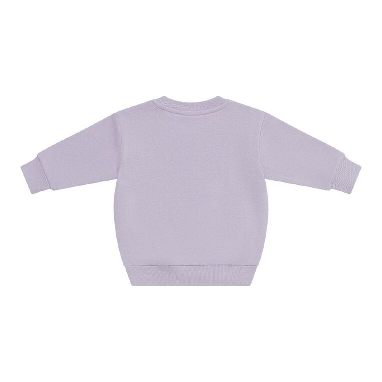 Young Original Babies' Print Crew Sweatshirt, Purple Light, hi-res
