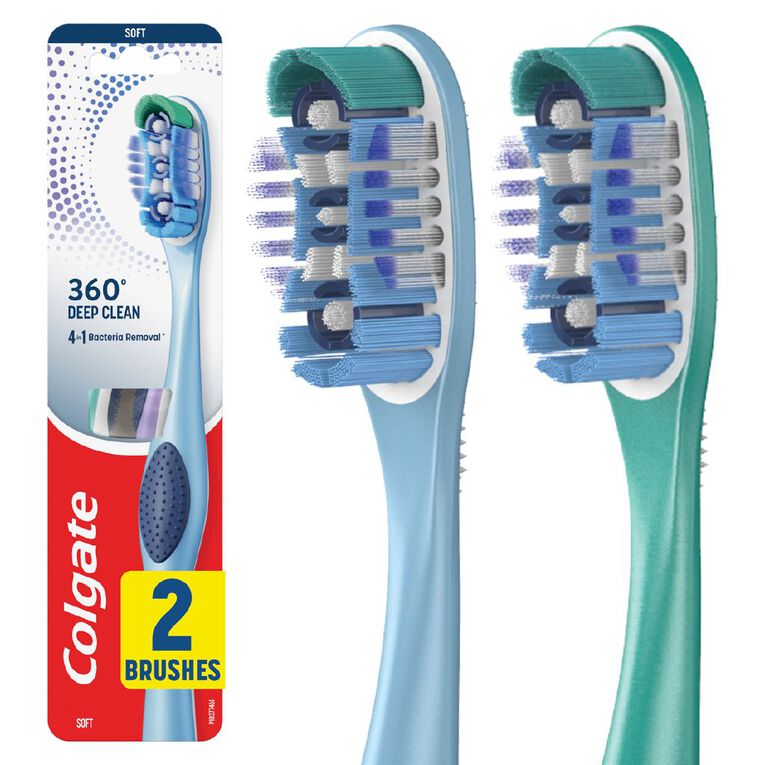 Colgate 360 Soft Toothbrush 2 Pack, , hi-res