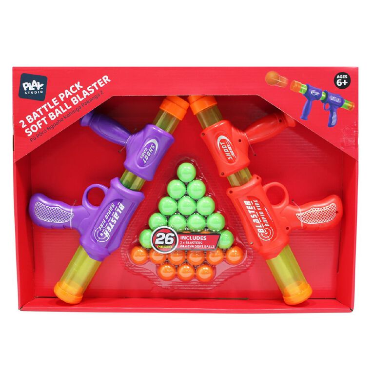 Play Studio Soft Ball Blaster 2 Battle Pack, , hi-res