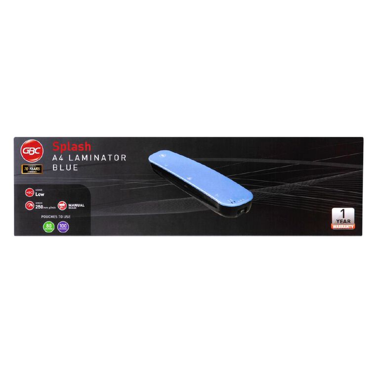 GBC Splash Laminator A4 Blue, , hi-res