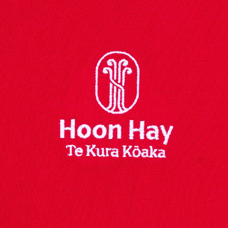 Schooltex Hoon Hay School Short Sleeve Polo with Embroidery, Red Mid, hi-res
