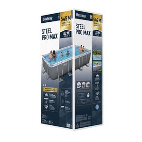 Bestway Steel Pro Max 5.49m 18ft 1.22m Deep Rectangular Pool